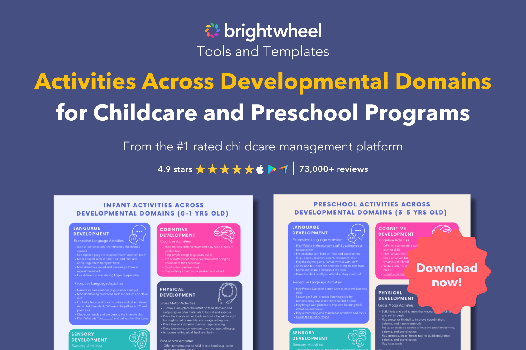 Activities Across Developmental Domains - brightwheel