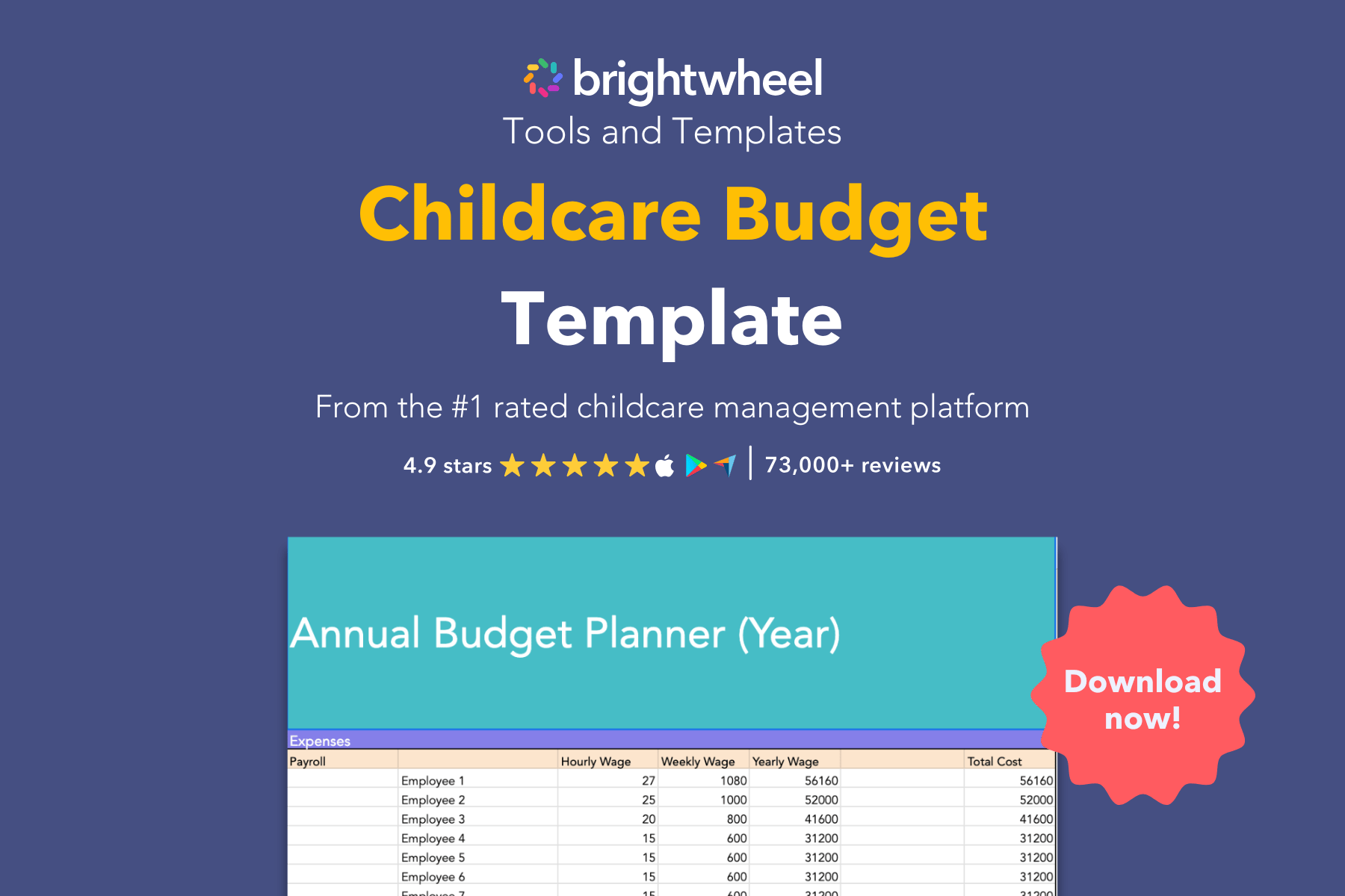 Childcare Budget Template and Preschool Budget Planner - brightwheel