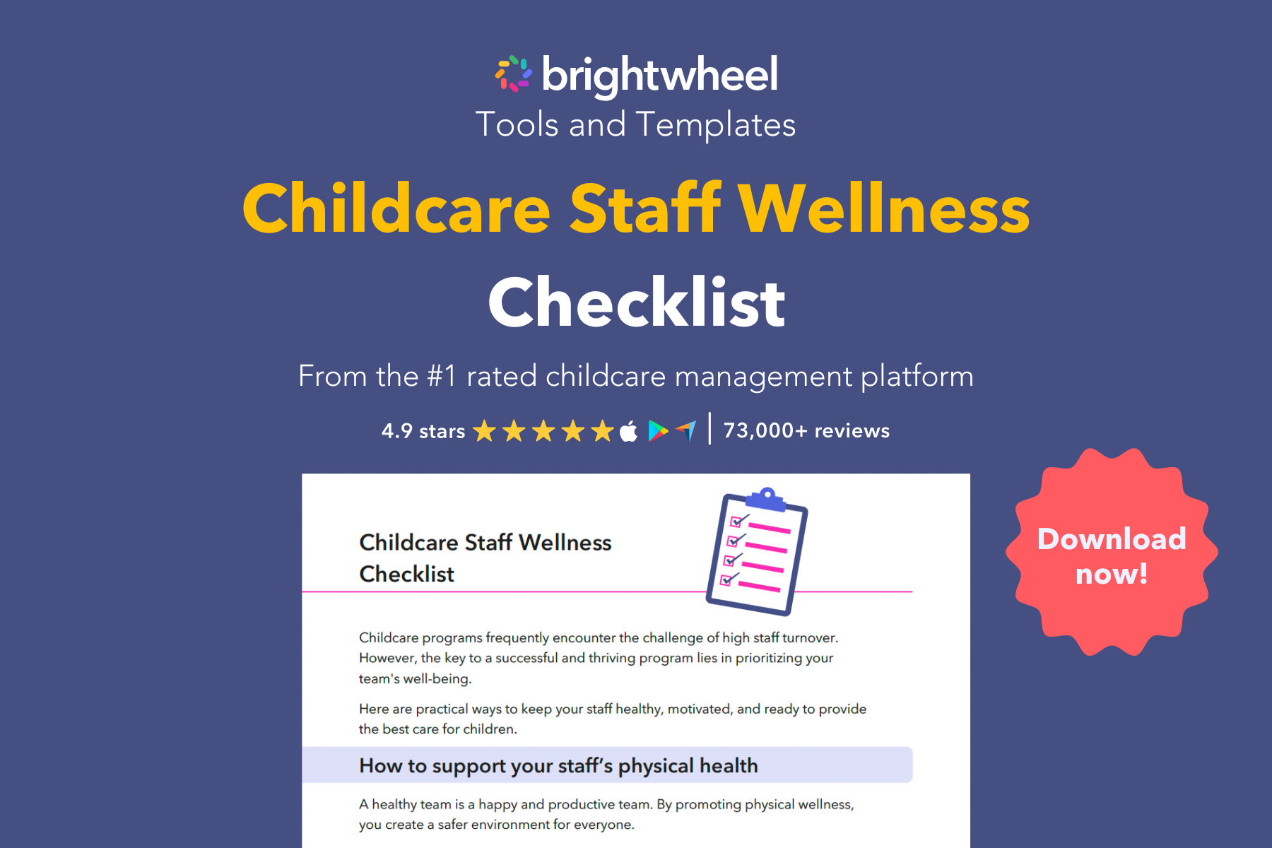 Childcare Staff Wellness Checklist - brightwheel