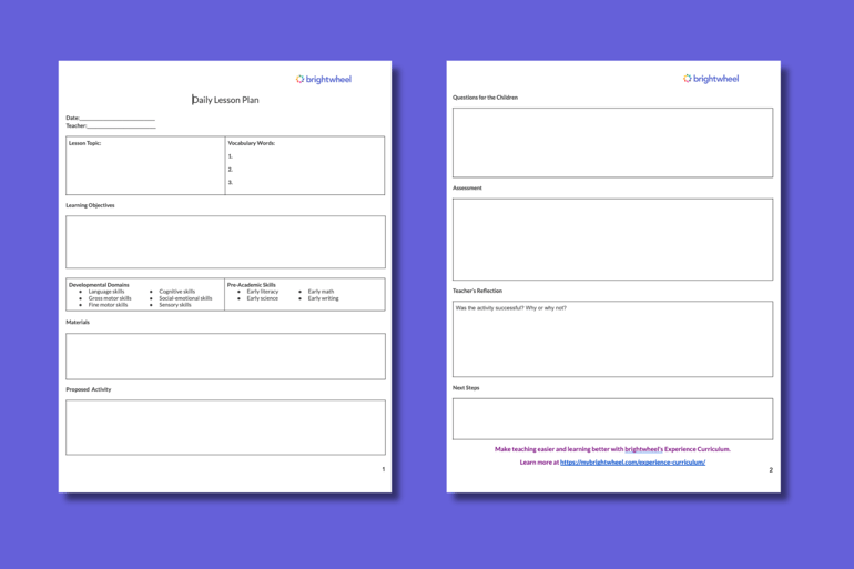 Daily Lesson Plan Template_Interiors_Brightwheel