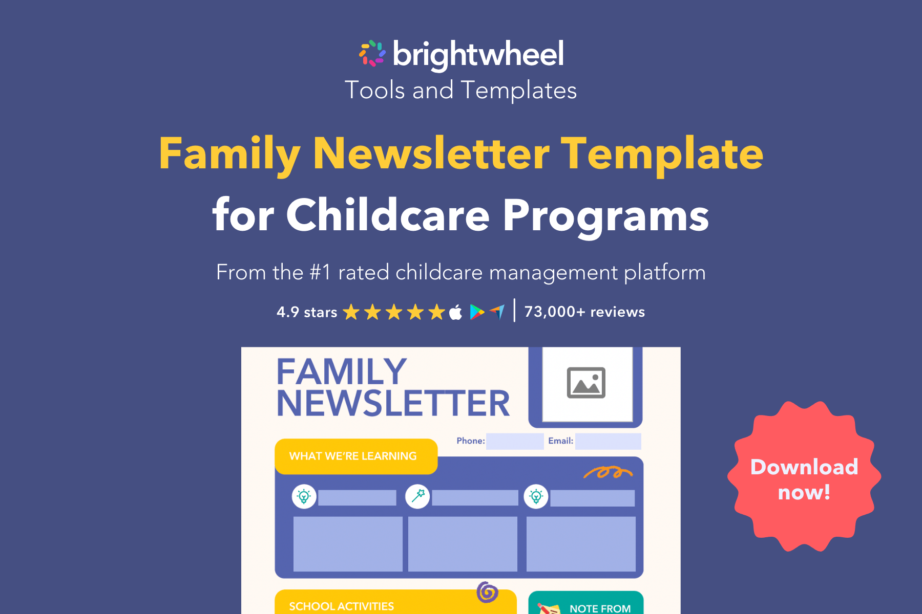 Family Newsletter Template for Childcare Programs