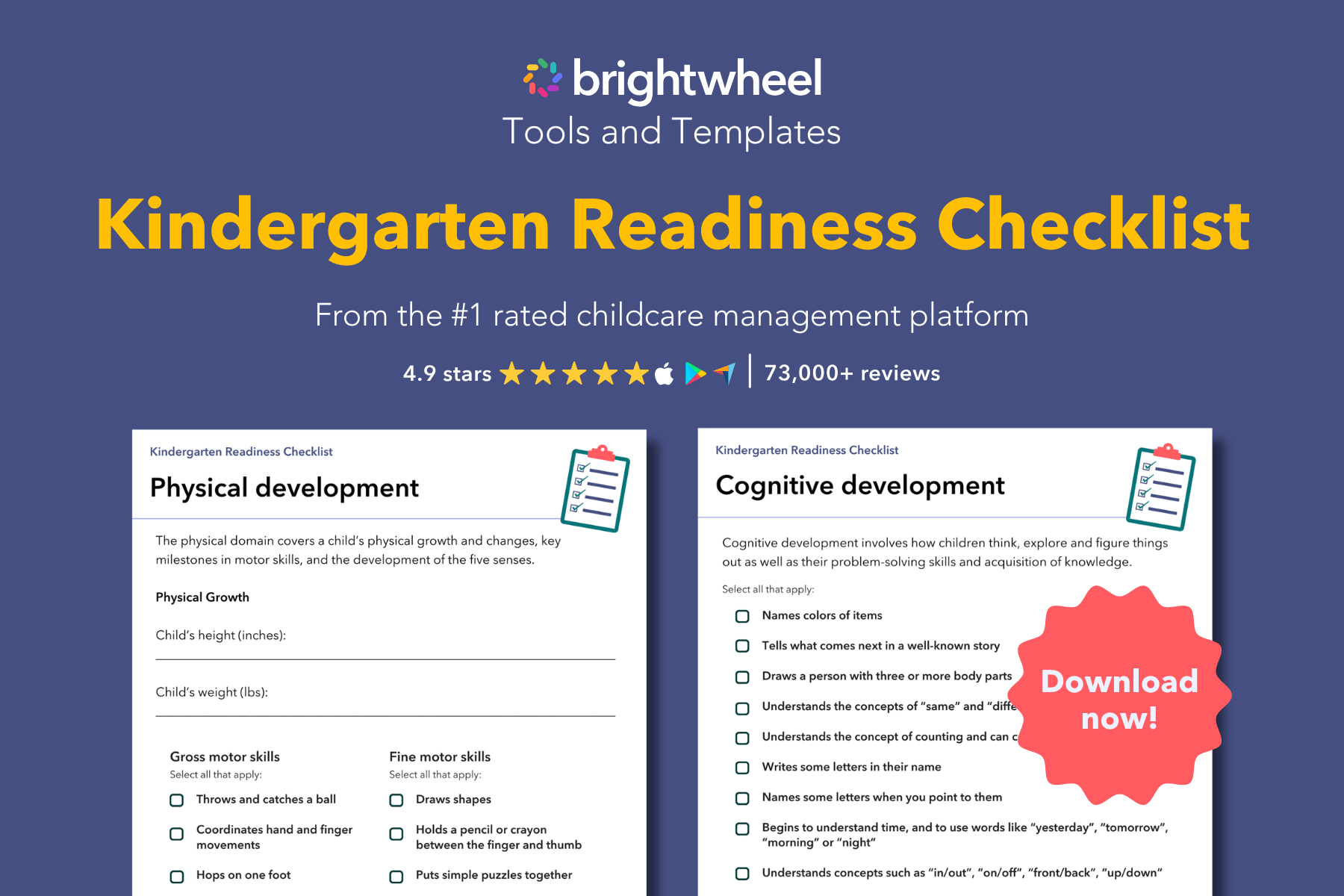 Kindergarten Readiness Checklist - brightwheel