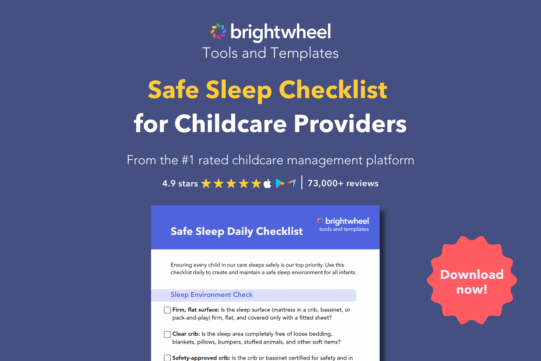 Safe Sleep Checklist for Childcare Providers - brightwheel