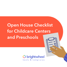 Open House Checklist for Childcare Centers and Preschools